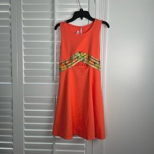 Junior’s Bonnie Jean Coral Cutout Dress